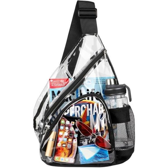 Clear Sling Bag, Clear Bag Stadium Approved, Transparent Shoulder Crossbody